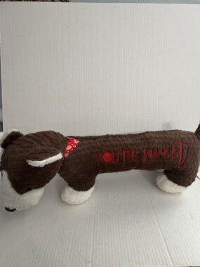 MTY International Plush Brown 'You're Sweet' Dachshund Dog Toy
